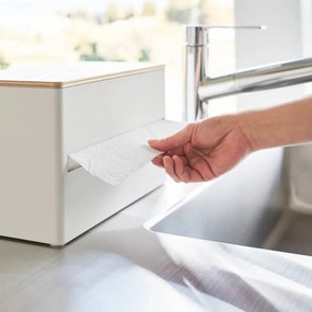 Бяла метална стойка за кухненска хартия Rin – YAMAZAKI