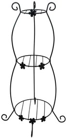 Feronya - Цветарник за три саксии черен FEFER-02