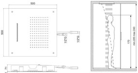 Душ слушалка Almar Квадрат Temptation XL-Inox