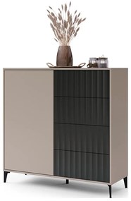 Шкаф с чекмеджета RONJA taupe/черен