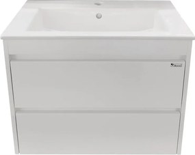 Шкаф за баня с умивалник, Ема, бял