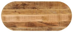370110 vidaXL Плот за маса 120x60x2,5 см овален масивно дърво грубо манго