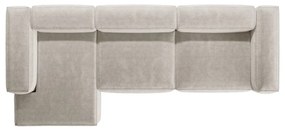 Бежов ъглов диван от рипсено кадифе (ляв ъгъл) Bergano – Cosmopolitan Design