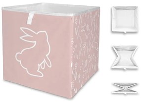 Розов плат бебе съхранение кутия Sweet Bunnies - Butter Kings