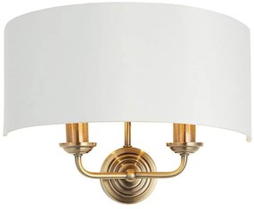 Endon 98937 - Аплик HIGHCLERE 2xE14/40W/230V бял/месинг