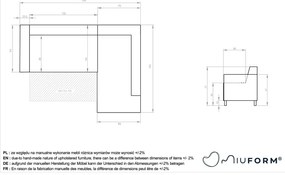 Сив разтегателен/с място за съхранение ъглов диван (десен ъгъл/L форма) Classy Sophie – Miuform