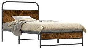 4100369 vidaXL Рамка за легло без матрак 100x200 см опушен дъб инженерно дърво