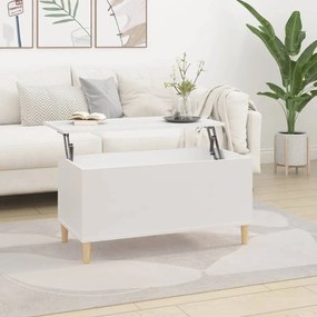 819580 vidaXL Кафе маса, бяла, 90x44,5x45 см, инженерно дърво
