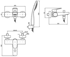 Цялостен кран за баня Zucchetti Nikko