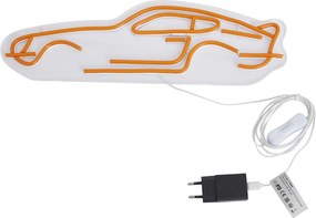 Неонова стенна лампа оранжева с LED - Car