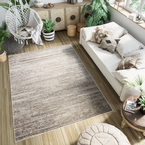 Модерен килим в кафяви нюанси с тънки ивици Ширина: 140 см | Дължина: 200 см