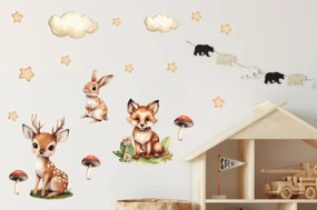 Вълшебни светещи стикери за деца - горски животни Šírka: 60 cm | Dĺžka: 120 cm