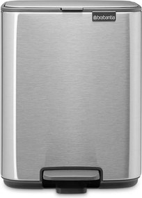 Кош за боклук Brabantia Bo Pedal 1010142, 7 л, Плавно затваряне, Гумирана основа, Устойчив на пръстови отпечатъци, Инокс