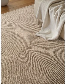 Бежов ръчно изработен вълнен килим 80x150 cm Eleni Light Beige – Hanse Home