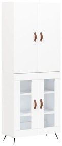 3195707 vidaXL Висок шкаф, бял, 69,5x34x180 см, инженерно дърво