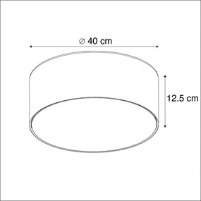 Плафон зелен 40см с LED - Drum LED