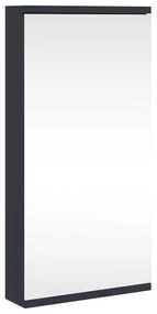 357978 vidaXL Ъглов шкаф с огледало за баня сив 30x24x60 см