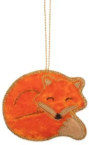 Текстилна ръчно изработена коледна украса 7 cm Sleeping Fox – Sass & Belle