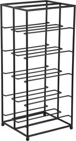 Черен метален стелаж за вино брой бутилки 10 25x57x22,5 cm Dual Floor – PT LIVING