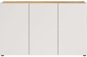 Кремаво шкафче от декор от дъб 120x76x34 cm Adrano – Germania