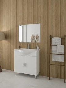 Комплект за баня Drop Luna 80 slim-Бял