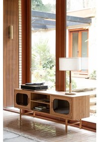 Бамбукова маса за телевизор в естествен цвят 150x55x40 cm Caroun – Dutchbone