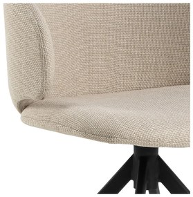 Бежов тапициран трапезен стол с подлакътници Ella – Actona