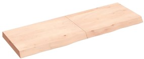 363575 vidaXL Стенен рафт, 120x40x(2-6) см, необработен масивен дъб