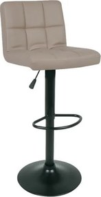 Бар стол Lino-Cappuccino - Black (2) парчета
