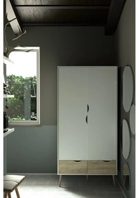 Бял гардероб 99x200 cm Oslo - Tvilum