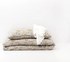 Детско бежово ленено платно Ботаника, 70 x 100 cm - Linen Tales