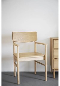 Трапезен стол от масивен дъб естествен Maidstone – Rowico