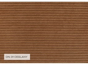 Оранжево-кафяв разтегателен ъглов диван от рипсено кадифе (ляв ъгъл) Lofty Lilly – Miuform