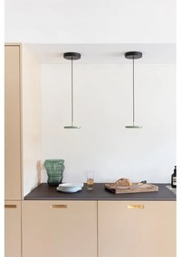 Светлозелена LED лампа за окачване с метален абажур ø 15 cm Asteria Micro - UMAGE