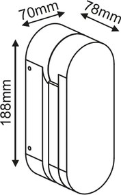 Аплика Градина LED Latch Oval