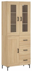 3198660 vidaXL Висок шкаф, дъб сонома, 69,5x34x180 см, инженерно дърво