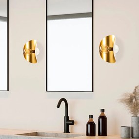 Бяла и златисто стенна лампа Sivani – Opviq lights