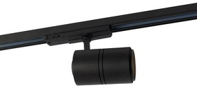 Модерна 3-фазова релсова система черна с 4 прожектора 3000-4000K - Ruler