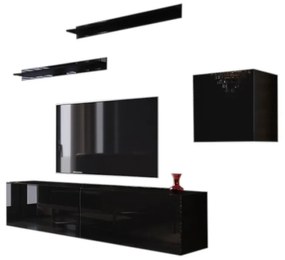 Мебели за холELPASO 16, черен/черен гланц