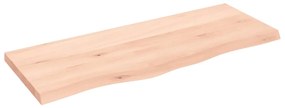 3156300 vidaXL Плот за маса, 100x40x(2-4) см, необработен масивен дъб