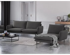 Тъмносив стол за отдих, десен ъгъл Vienna - Cosmopolitan Design