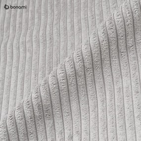 Светлосиво боксспринг легло с място за съхранение 140x200 cm Lysa – Ropez