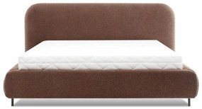 Теракотено двойно легло 160x200 cm тапицирано с място за съхранение с включена подматрачна рамка Pointt – ELTAP
