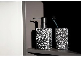 Черна чаша за четки за зъби Terrazzo - Wenko