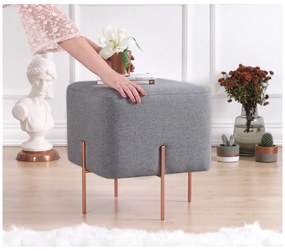 Сива табуретка Copper – Artie