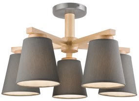 Плафон ELLIE 5xE27/60W/230V, сив