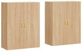 3195606 vidaXL Стенни шкафове, 2 бр, дъб сонома, 69,5x34x90 см