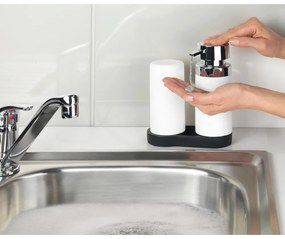 Комплект от 2 дозатора за бял перилен препарат с тавичка Squeeze, 250 ml - Wenko