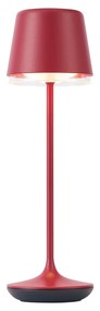 Настолна лампа червена с LED IP65 акумулаторна със станция за зареждане - Treble