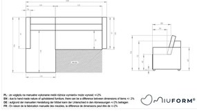 Кремав разтегателен модулен ъглов диван с място за съхранение (ляв ъгъл) Lulu – Miuform